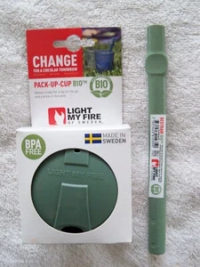 Light My Fire Pack-up-Cup & Restraw- Camping Cup & Straw - Reusable BPA Free - Picture 1 of 4