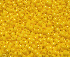 Mini cuentas de flequillo opaco amarillo brillante de 6,5x4 mm 1.000 piezas. Cuentas artesanales hechas en EE. UU. - Imagen 1 de 1