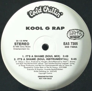 KOOL G RAP "IT'S A SHAME" 1995 VINYL 12" SINGLE PROMO 5 MIXES ~RARE~ *SEALED* - Picture 1 of 4