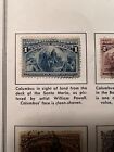Scott #230 US Stamp1893'Columbus In Sight of Land' hinged VF  Blue,