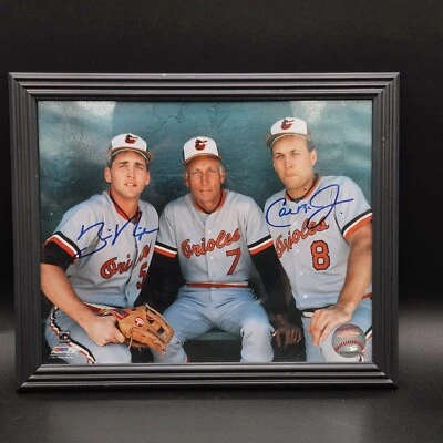 Cal Ripken Jr Sr Bill Autographed Auto Photo Family Baltimore Orioles 8x10 - Image 1 of 4