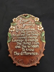 Prayer Of Serenity Wall Plaque Multi Products Inc.# 1575 Vintage - Picture 1 of 4