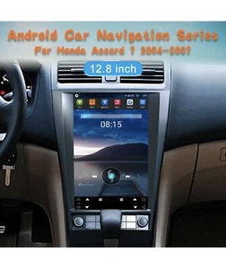 12.8" Car Radio For Honda Accord 07 2004-2007 Android 14 Tesla Stereo GPS WIFI - Picture 1 of 8