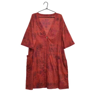 Gudrun Sjoden 100% Organic Cotton Floral Flower Two Pockets Dress Size M - Imagen 1 de 7