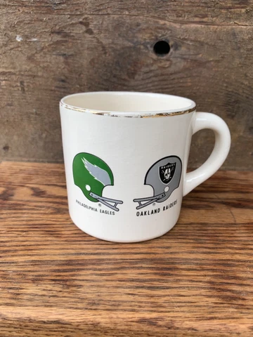 Vintage 1981 Super Bowl XV mug Philadelphia Eagles vs Oakland Raiders mug Cover