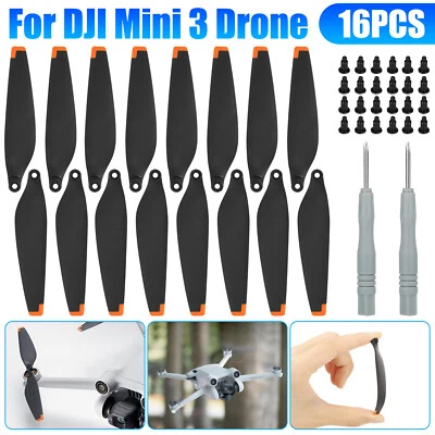 16 piezas cuchillas de hélice de bajo ruido para accesorios de drones DJI Mini 3/4 Pro Foto 1 de 4