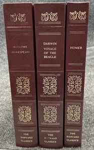 Harvard Classics 1980 Grolier Lot of 3 HC Books Darwin Homer Shakespeare - Imagen 1 de 11