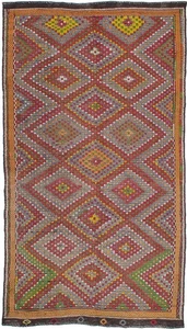 Vintage Hand Woven Traditional Kilim Rug 6'0" x 10'8" Oriental Wool Carpet - Picture 1 of 2