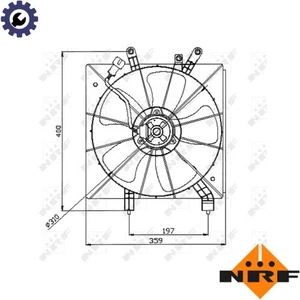 FAN RADIATOR 47043 FOR HONDA D14Z6/D14Z5 1.4L D16V1/D16W7 1.6L D17A8 1.7L 4cyl - Picture 1 of 8