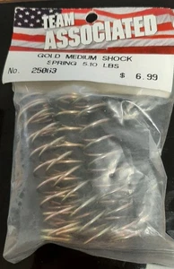 Vintage Team Associated No. 25063 Gold Medium Shock Spring 5.10 LBS (QTY 4) - Picture 1 of 1