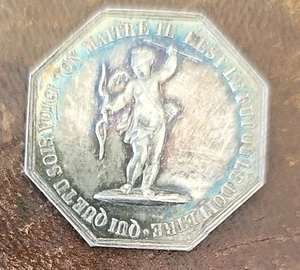 FRANCE- c.1820 -CUPID WITH BOW & ARROW- FORTUNE & MISFORTUNE -SILVER  - RARE - Picture 1 of 2