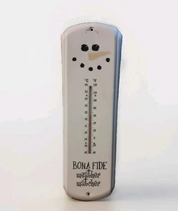 Termómetro exterior de metal vintage "Bona Fide Weather Watcher"...17" X 5" - Imagen 1 de 2