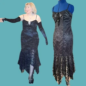 Latin Dance Competition Dress M Flirtations Salsa Tango Chacha Ballroom Vintage - Picture 1 of 13