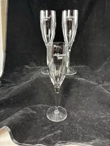 3 Rigoletto by Luigi Bormioli  Millennium  9" Italian Crystal Champagne  Flutes - Picture 1 of 5