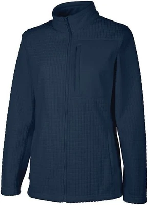  Chaqueta polar con textura de terreno azul marino Charles River para mujer Foto 1 de 4