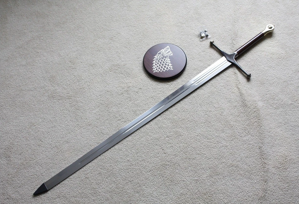 S1084 RÉPLICA DE PELÍCULA ESPADA DE HIELO DE EDDARD START CON MONTAJE EN PARED SIGILO HUARGO 51" Foto 1 de 3