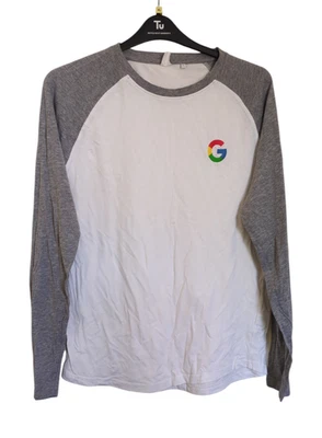 Camiseta manga larga bordada Google - L - blanca gris Foto 1 de 4