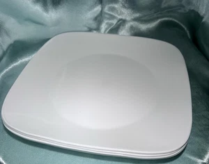 CORELLE LIVINGWARE BOUTIQUE VITRELLE  " VIVID WHITE “  4 DINNER PLATES - Imagen 1 de 5