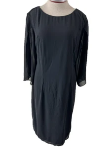 Grace Karin dress size 12 black 3/4sleeve 40" long lined back zipper NEW - Picture 1 of 7