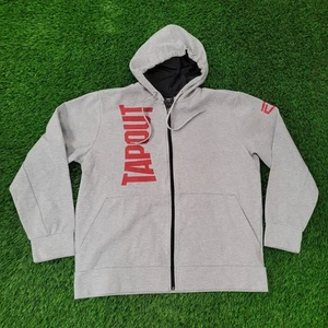 TapOut Zip Hoodie XL 25x28 Gray Spellout - Picture 1 of 22