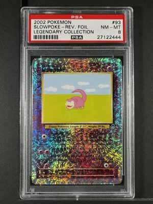 Slowpoke Reverse Foil #93 2002 Pokemon Legendary  PSA 8 250001 - Image 1 of 2