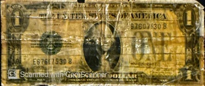 One Dollar Silver Certificate 1928 A $1 Blue Seal Funnyback Note No Reserve Tape - Image 1 of 4