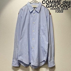 13SS COMME des GARCONS HOMME DEUX Striped Check Docking Shirt - Picture 1 of 13