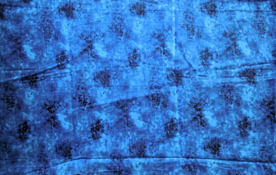 Cotton Fabric David Textiles Design by Beth Ann Bruske Marble Blue 2 Yard Piece - Image 1 of 2