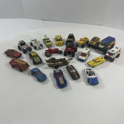 Vintage 20 Car Lot MATCHBOX YATMING HOT WHEELS Spiderman Tonka 70s 80s - Image 1 of 4