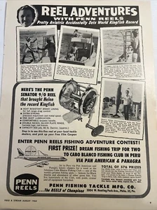 1964 PENN Fishing Reels Magazine Print Ad Reel Adventures Cabo Blanco Fishing - Picture 1 of 10