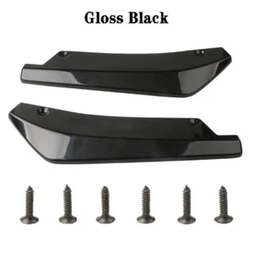 2x Black Fits Dodge Accessory Rear Bumper Lip Diffuser Splitter Canard Protector - Picture 1 of 12