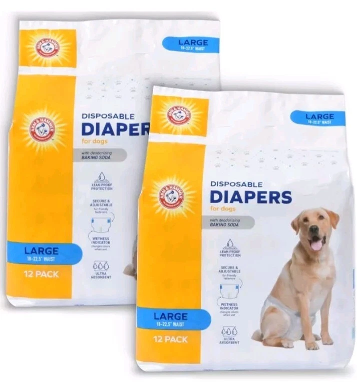  Pañales para perros hembra Arm & Hammer for Pets, talla grande, 24 unidades- Ultra-absorbente Foto 1 de 4