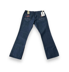 Blac Label Premium Jeans Mens 42  Blue Denim Embroidered Button Fly Vintage Y2K