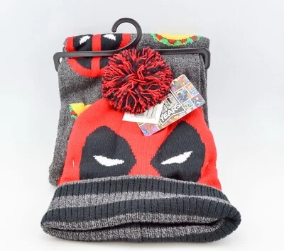 ¡NUEVO! Marvel Comics Concept One Deadpool Tacos Invierno Gorro Sombrero Bufanda Conjunto Foto 1 de 3