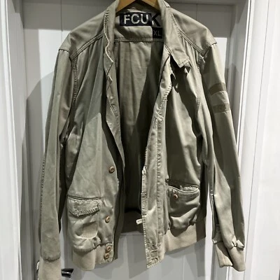 Mens FCUK French Connection Beige Jacket Coat XL - Image 1 of 4