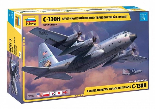 Zvezda 1/72 Lockheed C-130h Americano pesante trasporto Aeroplano #7321