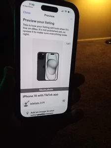 iPhone 15 with TikTok app - Picture 1 of 3