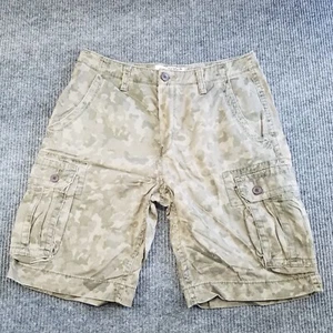 Arizona Shorts Mens 32 Green Camouflage Cargo Military Skater 10.5 Inseam Cotton - Picture 1 of 11