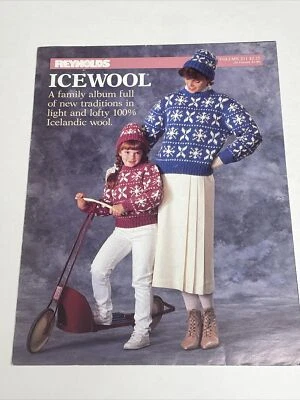 Reynolds Icewool Sweaters & Hats Adult & Child Sizes Knitting Pattern - Image 1 of 4