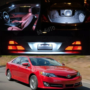 12-UP Camry Interior White LED Bulb Package (Map+Dome+Trunk+License...)10 Pieces - Picture 1 of 1