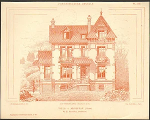 02 DURY GRANDE VILLA ARCHITECTE PAQUET IMAGE 1917/20 - Picture 1 of 1