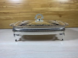Olson-Queen Anne Silverplated Serving Dish Tableware Dining Made England Vintage - Picture 1 of 20