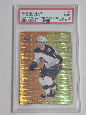 Adam Fantilli PSA 9 2023-24 UD Allure Color Flow O-Y Spectrum /199 #CF-5 RC - Image 1 of 2