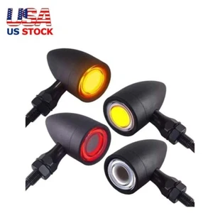 4 x Señales de giro LED delanteras traseras para motocicleta luz de freno de conducción en funcionamiento lámpara - Imagen 1 de 7