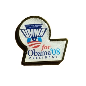 2008 President Barack Obama & Joe Biden UMWA for Obama '08 Campaign Lapel Pin - Picture 1 of 4