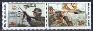 Marshall Islands 247a MNH pair WWII Germany Invades Norway ZAYIX 0124S0015M - Picture 1 of 3