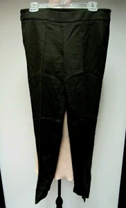 W By WORTH Tailored Pants Side Zippers Flat Front Dark Seal Brown 35 x 30 6 NWOT - Picture 1 of 5