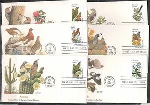 US Scott #1953-2002 Complete set of First Day Covers, "State Birds and Flowers" - Picture 1 of 9