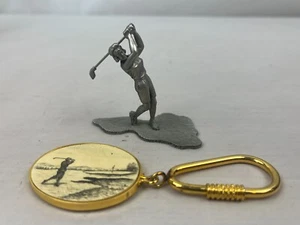 Estatuilla y llavero de golfista de peltre para mujer de Barlow - Imagen 1 de 4
