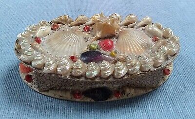 Vintage Shell Art Box Made In France Ca 1910-20 • 33.58$